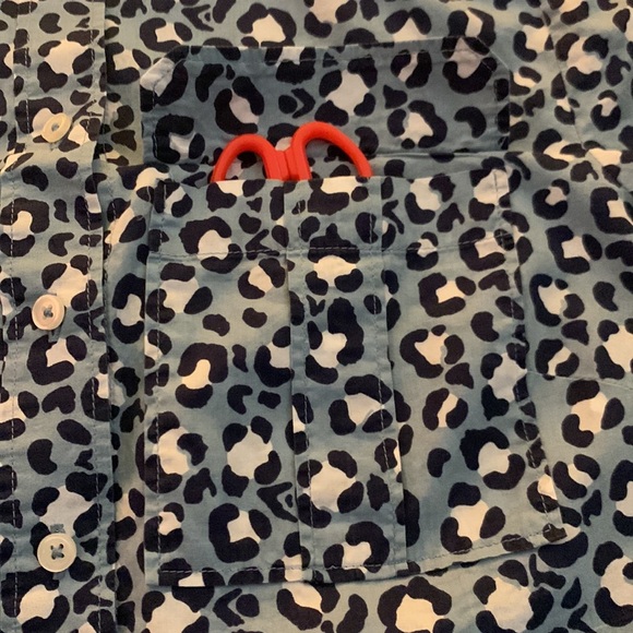 🟠 BODEN 🟠 (Anthro) abstract leopard print button-down shirt - Picture 7 of 9
